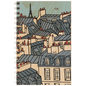 Carnet en bois paris illustré toits W