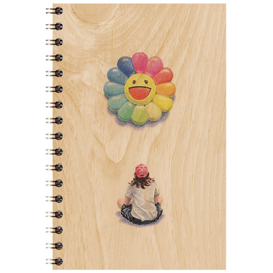 Carnet en bois people at museum Murakami W