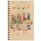 Carnet en bois Happy Birthday