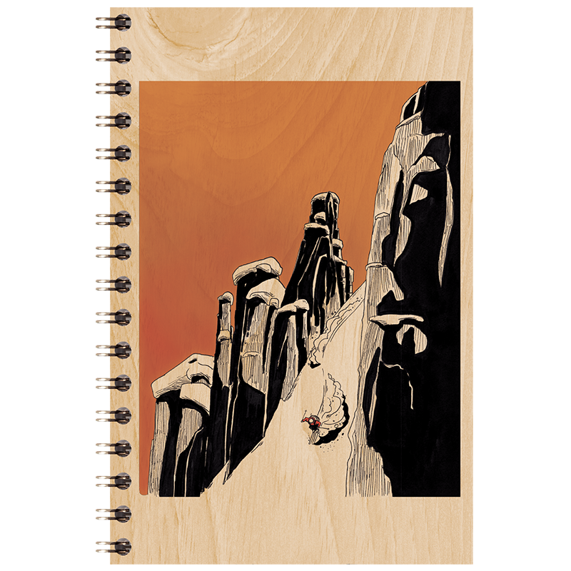 Carnet en bois ride couloir W