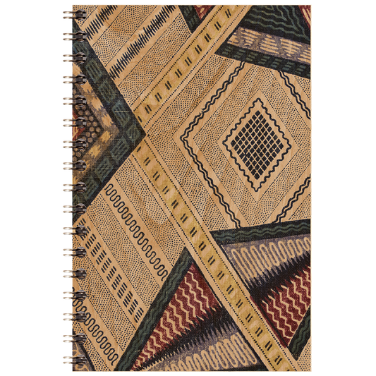 Carnet en bois toile de jouy afrique cm W