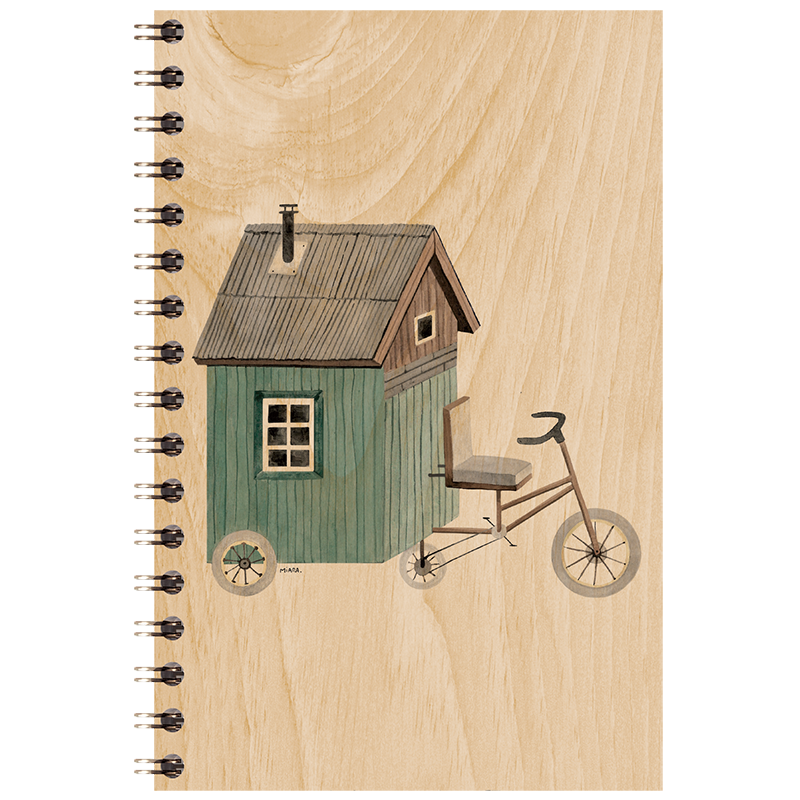 Wood notebook winter home on wheels W