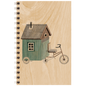 Wood notebook winter home on wheels W