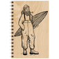 Wood notebook winter old surfer W