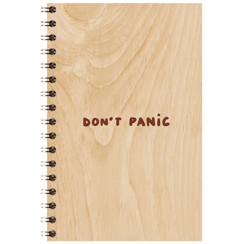 Wood notebook wood + don't W