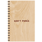 Wood notebook wood + don't W