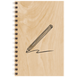 Wood notebook wood + pencil W