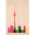 Carte en bois cities Berlin W