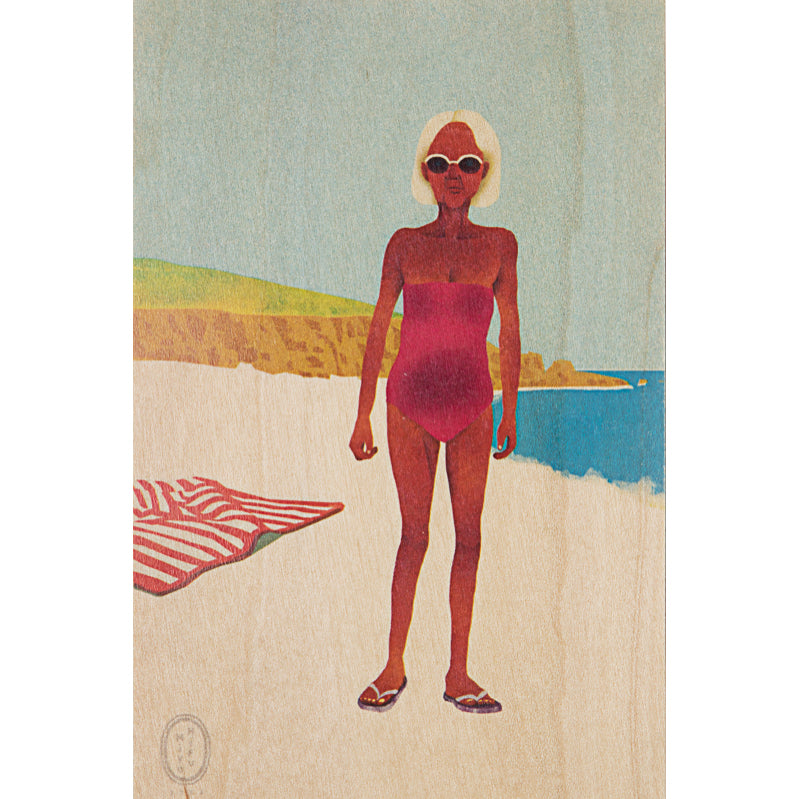 Carte en bois France beach W