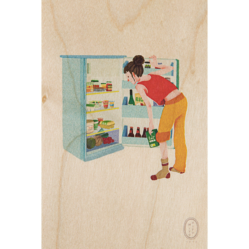 Carte en bois France fridge W