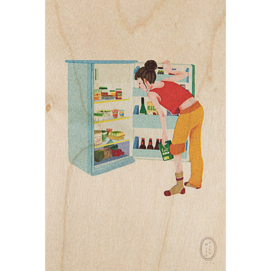 Carte en bois France fridge W