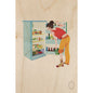 Carte en bois France fridge W