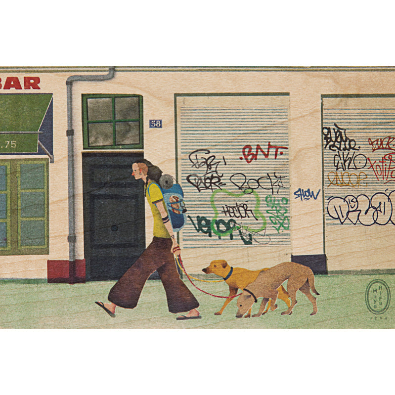 Carte en bois France punk W