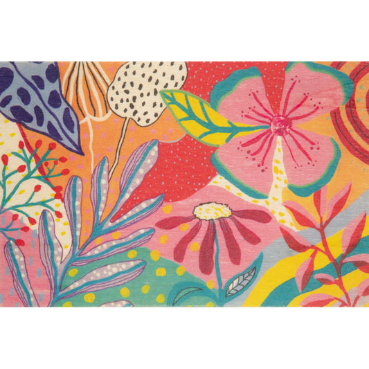 Carte en bois giant flowers 6 W