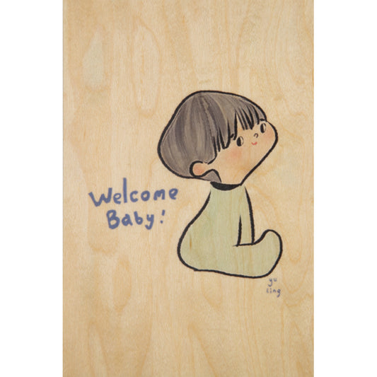 Carte en bois greetings 2 EL WB W