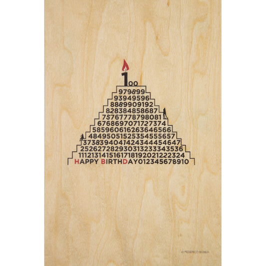 Carte en bois greetings 2 FB pyramide W