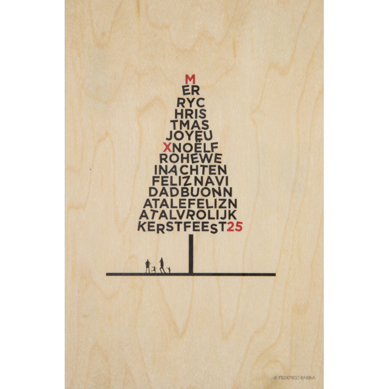 Carte en bois greetings 2 FB sapin W