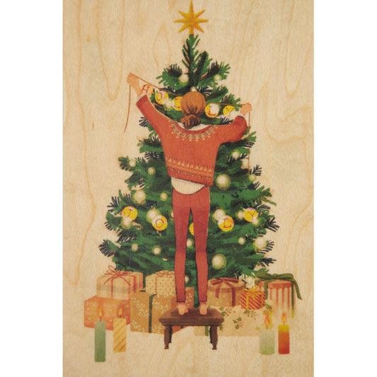 Carte en bois greetings 2 HM Noel W