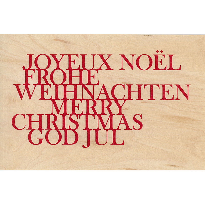 Carte en bois greetings 3BL JNW W