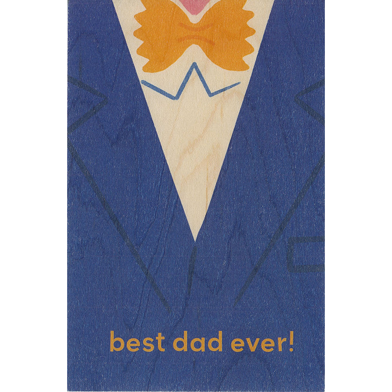 Carte en bois greetings 3CA dad W