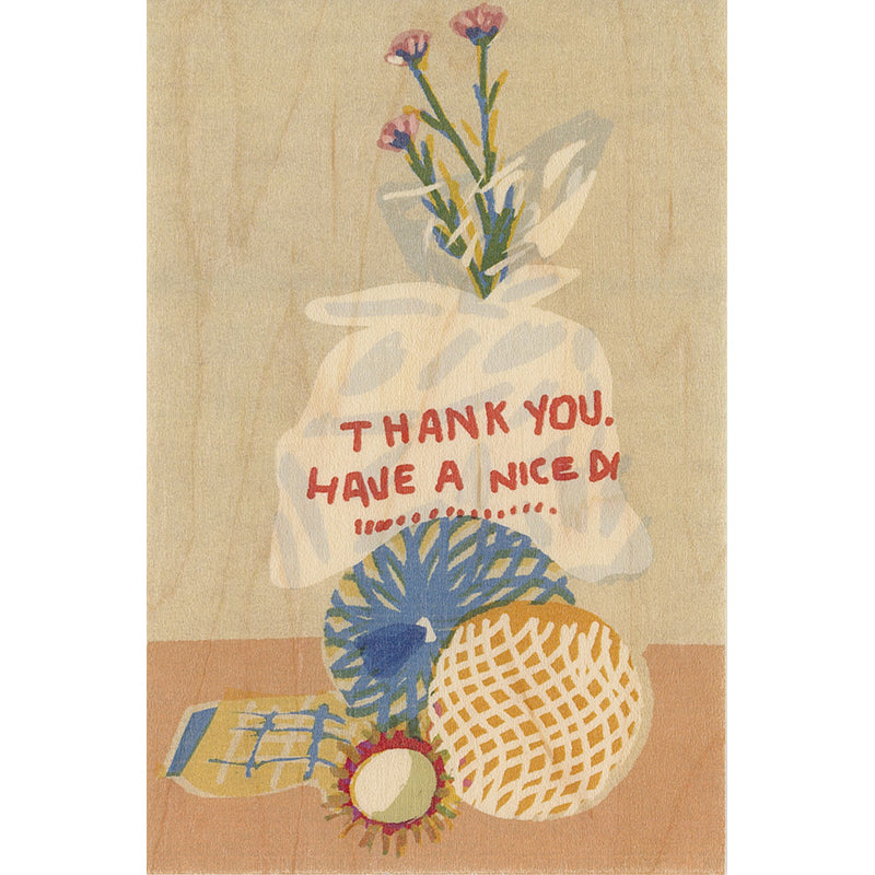 Carte en bois greetings 3CA nice W