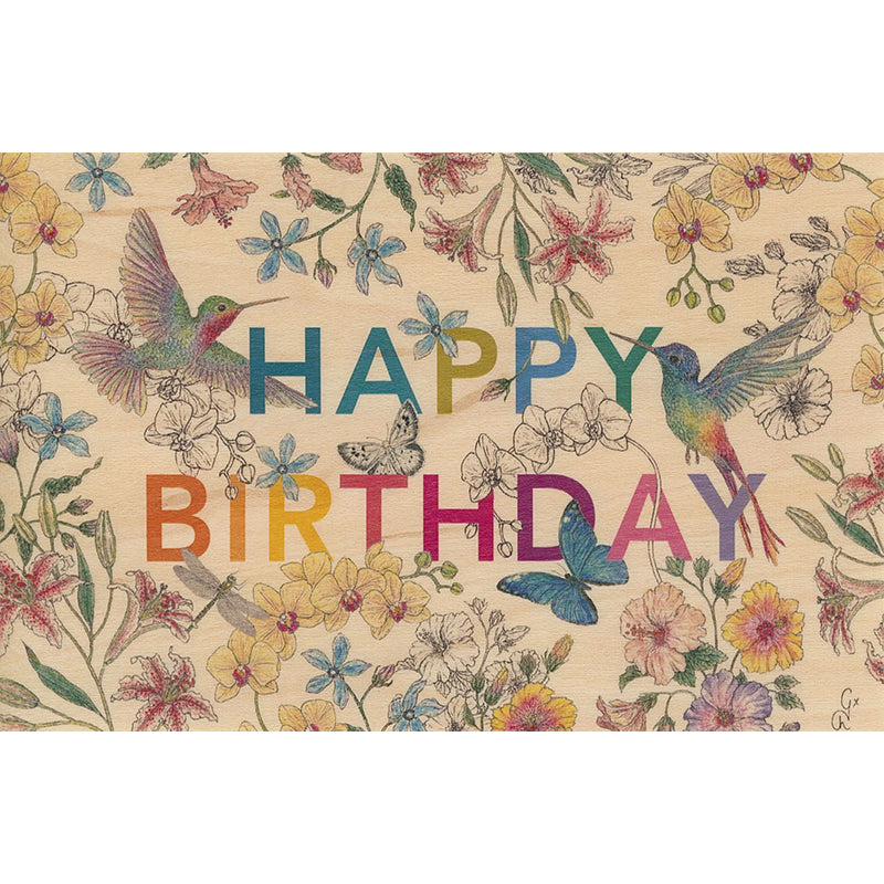 Carte en bois greetings 3CG HB W