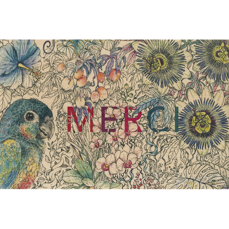 Carte en bois greetings 3CG merci W