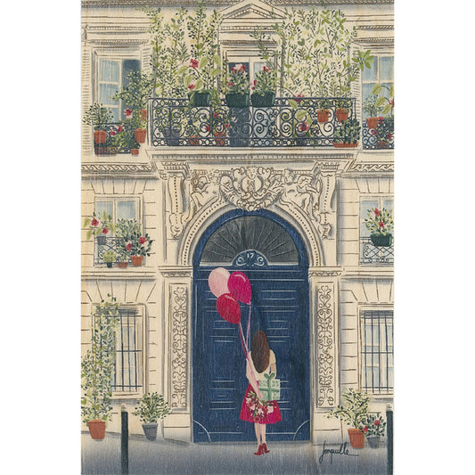 Carte en bois greetings 3JL balloons W