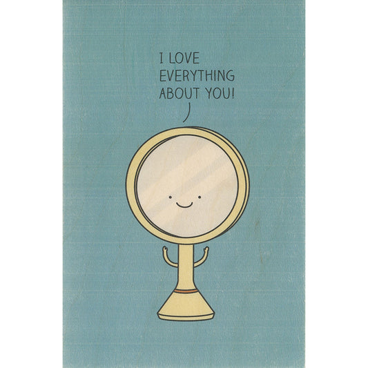 Carte en bois greetings 3MO about you W