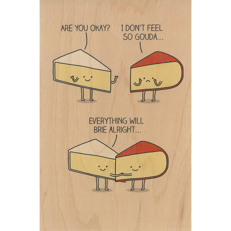 Carte en bois greetings 3MO gouda W