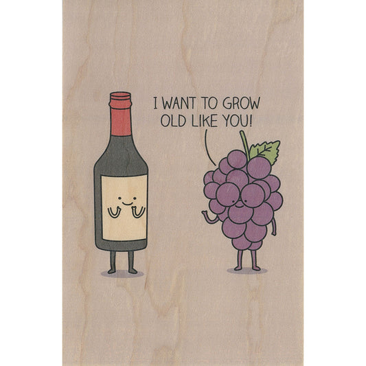 Carte en bois greetings 3MO grow W