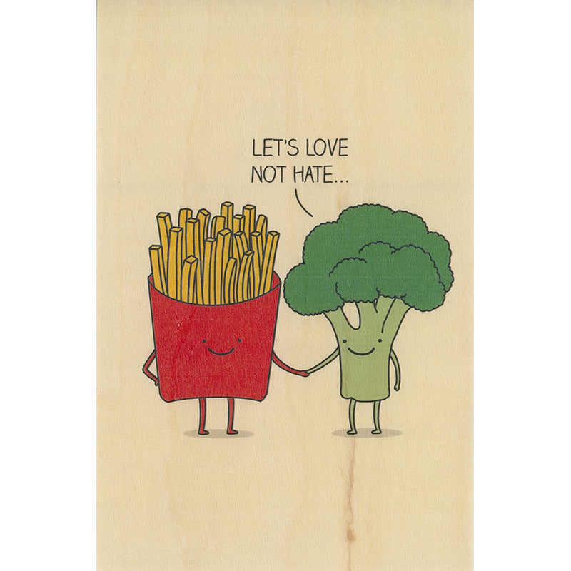 Carte en bois greetings 3MO hate W