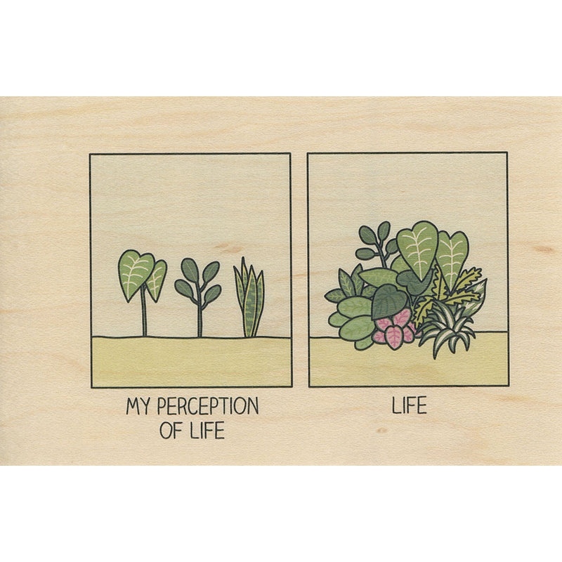 Carte en bois greetings 3MO perception W