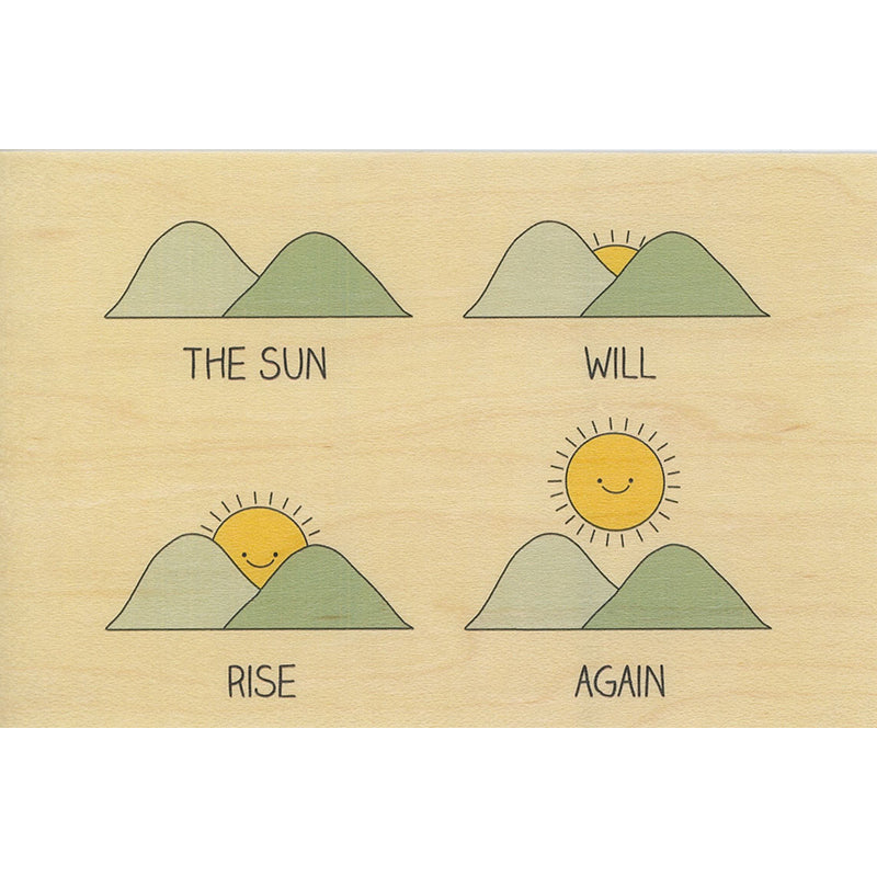 Carte en bois greetings 3MO rise W