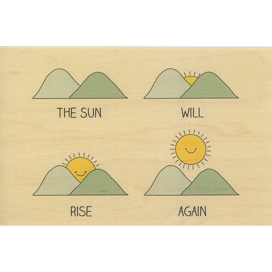 Carte en bois greetings 3MO rise W