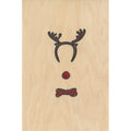 Carte en bois greetings 3PN cerf W