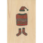Carte en bois greetings 3PN red W