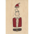 Carte en bois greetings 3PN Santa W