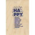 Carte en bois greetings 3TY hap blue W