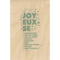 Carte en bois greetings 3TY joy vert W