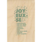 Carte en bois greetings 3TY joy vert W