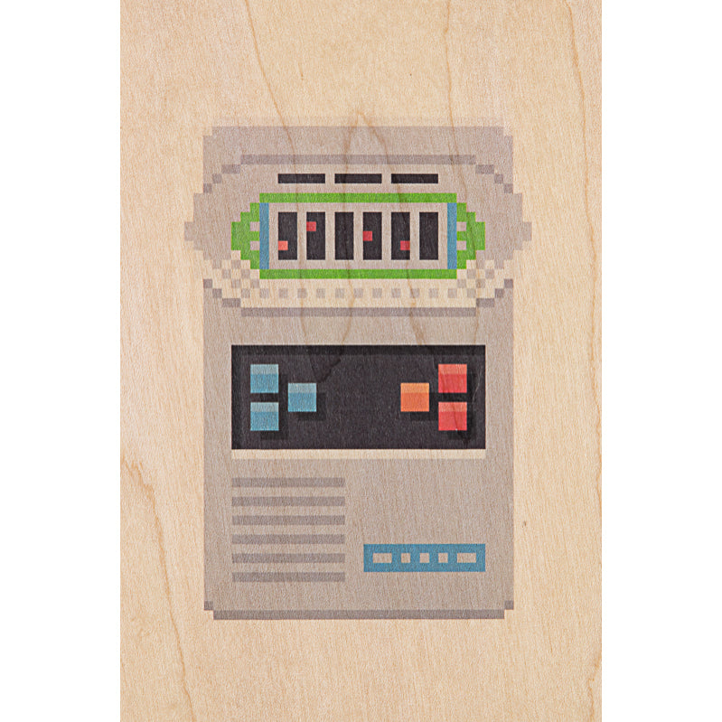 Carte en bois hello 80's soccer W