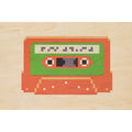 Carte en bois hello 80's tape W