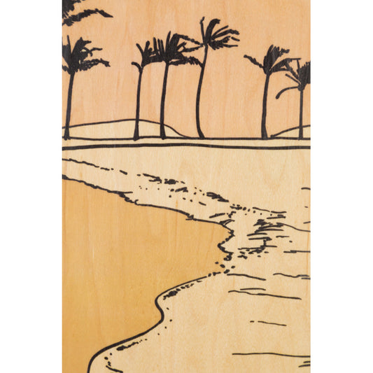 Carte en bois holidays dunes W