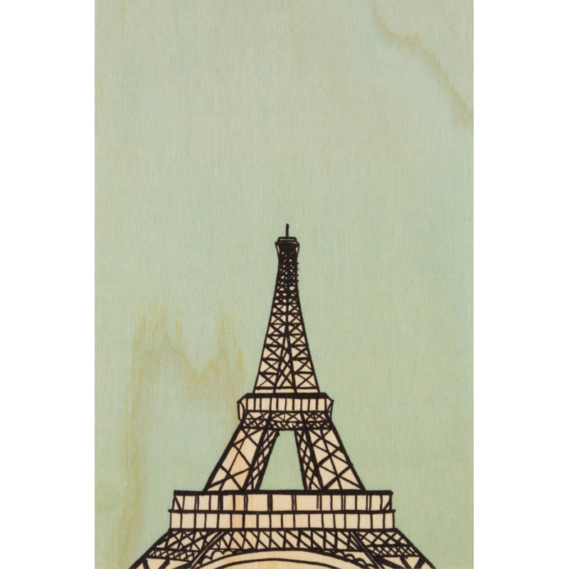 Carte en bois holidays Eiffel W