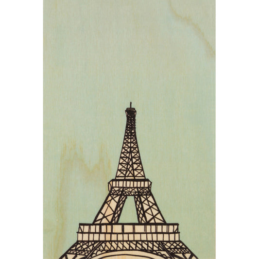 Carte en bois holidays Eiffel W