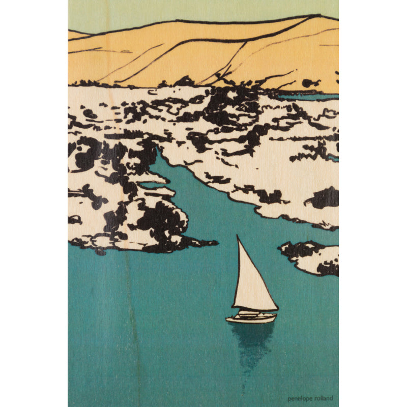 Carte en bois holidays sailing W