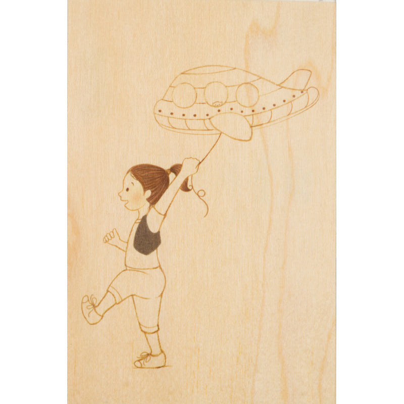 Carte en bois kids 2 planeballoon W