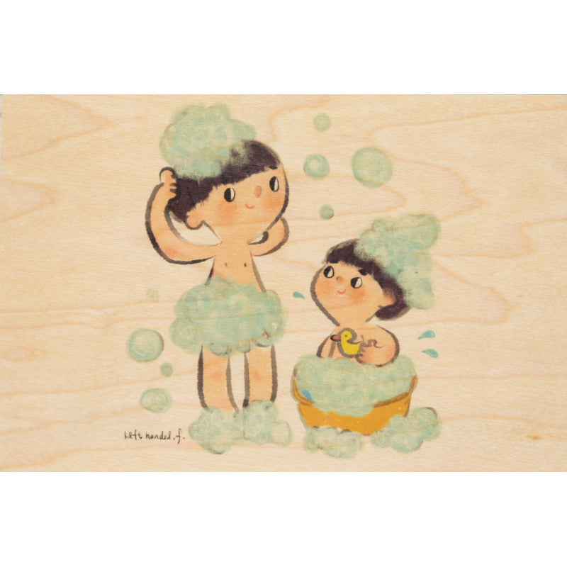 Carte en bois kids 3 bubble bath W