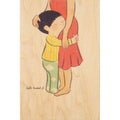 Carte en bois kids 3 hug W